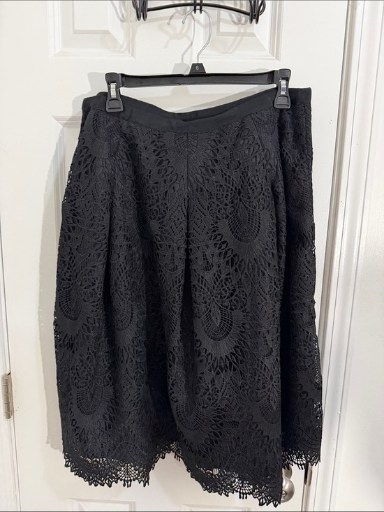 Talbots Dresses & Skirts - Talbots Black Lace Crochet Circle Skirt Size 12